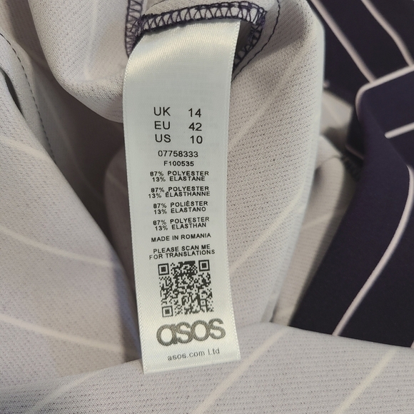 NWT ASOS Wrap Jumpsuit Navy Size 10 - Picture 10 of 14